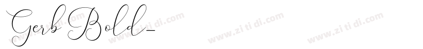 Gerb Bold字体转换